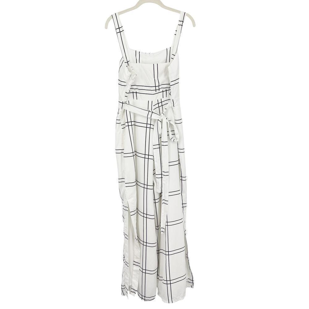 Anthropologie Sancia Valou Jumpsuit in White Windowpane Large - Picture 11 of 12